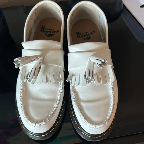 Dr. Martens | Shoes | Dr Martens White Fringe Loafers | Poshmark display picture 3